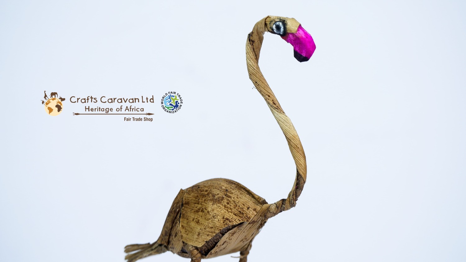 Flamingo Banana Fibre Sculpture