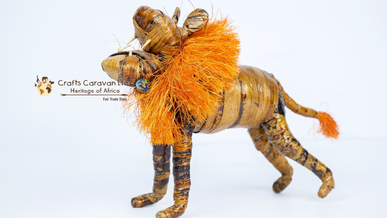 Lion Banana Fibre Sculpture