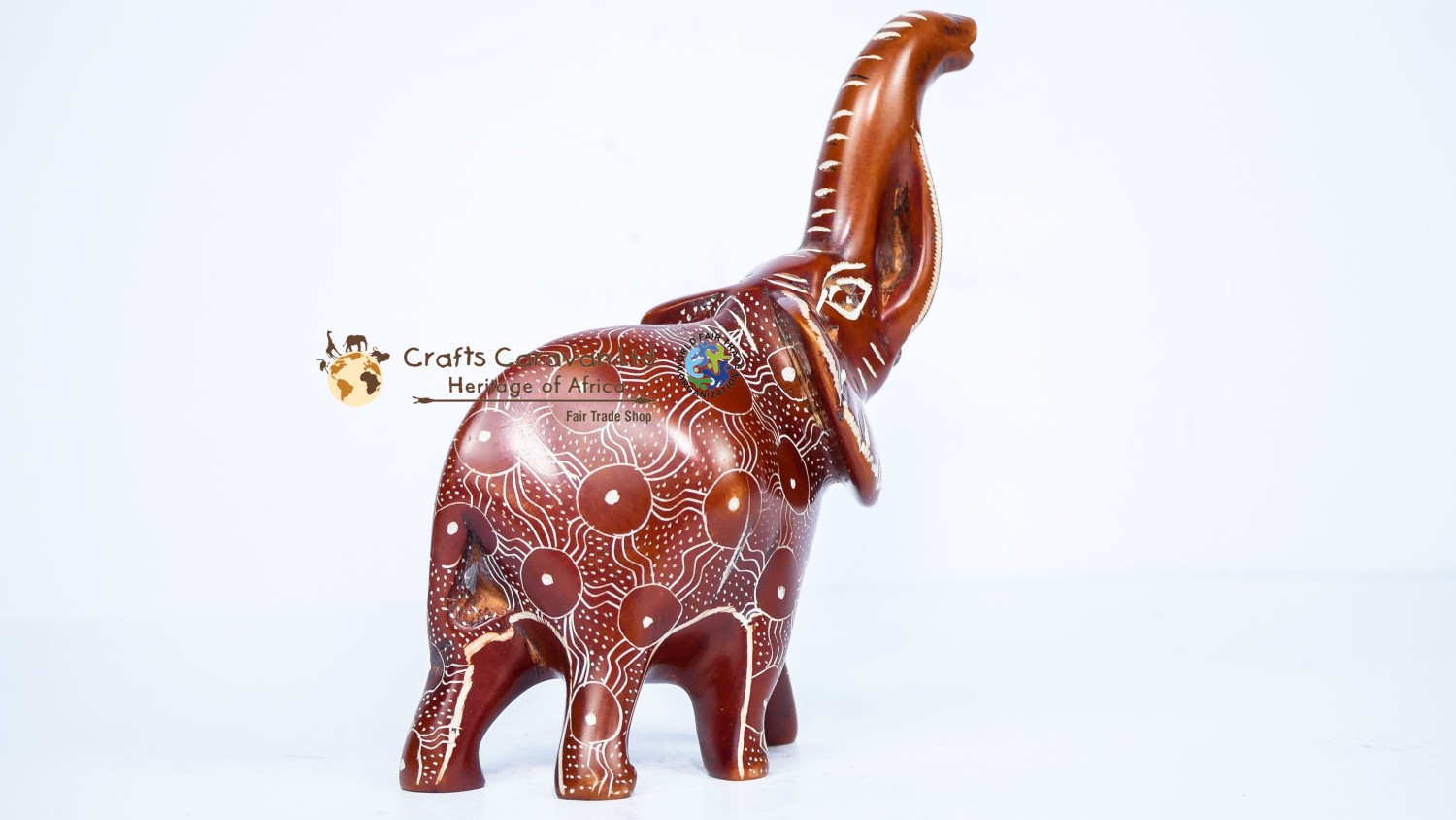 Walking Elephant with trunk up