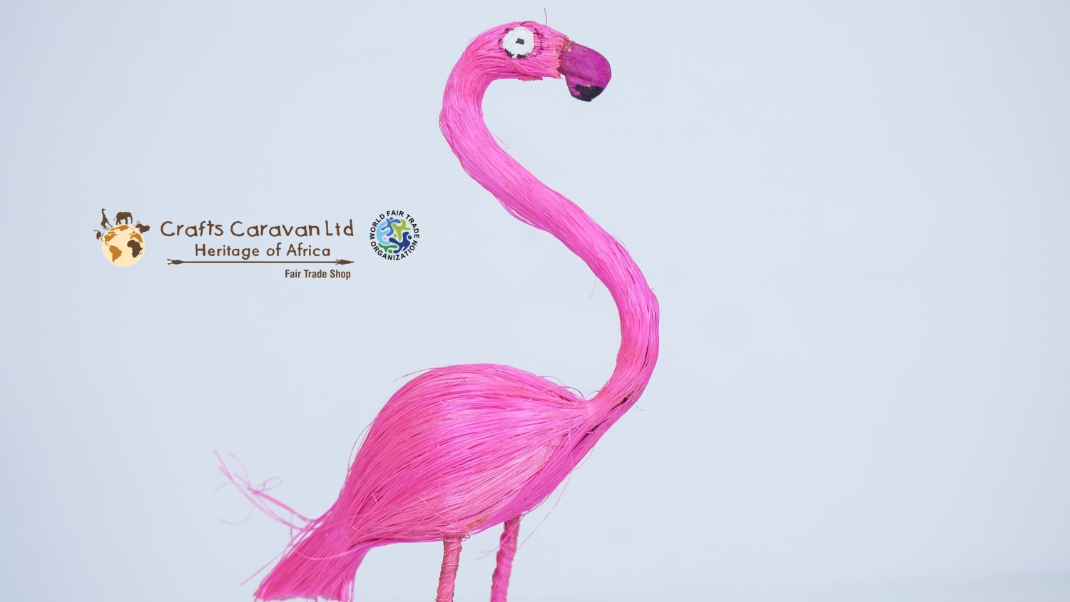 Flamingo Banana Fibre Sculpture